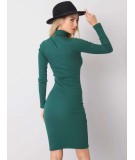 Suknelė aukštu kaklu Rue Paris (žalios spalvos)